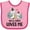 Pink and Fuchsia, variant on Inktastic Zebra My Glamma Loves Me Boys or Girls Baby Bib