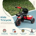 thumbnail image 4 of Qaba Tricycle for 2-5 Years Old, Toddler Bike with Adjustable Seat, Red, 4 of 10
