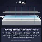 Chilipad Cube Bed Cooling System - Cooling & Heating Mattress Topper, ME Half Cal King Bedsize