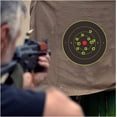 thumbnail image 4 of 8 Inch Reactive Splatter Self Adhesive Shooting Targets - Bright Fluorescent Yellow Upon Impact - for Rifle, Pistol, Airsoft, BB Gun, Pellet Gun, Air Rifle (50 Pcs), 4 of 5