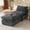 Dark Gray, variant on S-HOME Modern Minimalist Chenille Combination Sofa With Foot Pedals, with Foam And Spring Design, for Living Room Apartments, Dark Gray