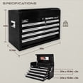 thumbnail image 3 of Olympia Tools 26" 4-Drawer Portable Tool Chest, Metal Toolbox Organizer for Garage, Black, 3 of 6
