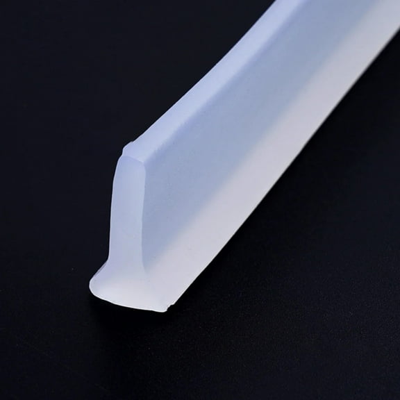 Rubber Silicone Shower Barrier Water Stopper Bathroom Waterproof Strip Water Retaining Strip Bendable Door Bottom Sealing Strip