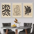 thumbnail image 3 of PixonSign Framed Canvas Print Wall Art Set Geometric Retro Vintage Polygon Variety Abstract Shapes Illustrations Modern Art Minimalism Decorative for Living Room, Bedroom, Office - 16"x24"x3 White, 3 of 5