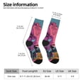 thumbnail image 2 of Fotbe Pink Cow In Sunflower Field Pattern Long Socks for Men & Women – Breathable & Stretchy Compression Socks, Ideal for Running, Travel, and Everyday Wear Size 5-11, 2 of 6