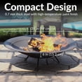 thumbnail image 3 of Sunnydaze Outdoor Replacement Steel Fire Pit Bowl with Spark Screen - Black - 39", 3 of 10