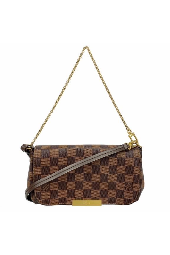 Pre-Owned Louis Vuitton Damier Favorite PM Handbag N41276 Ebene 2-way bag for women