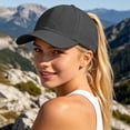 thumbnail image 2 of Yuanlong Unisex Baseball Cap Breathable Mesh Ponytail Hat Curved Brim Solid Outdoor Sports Sun Hat, 2 of 6