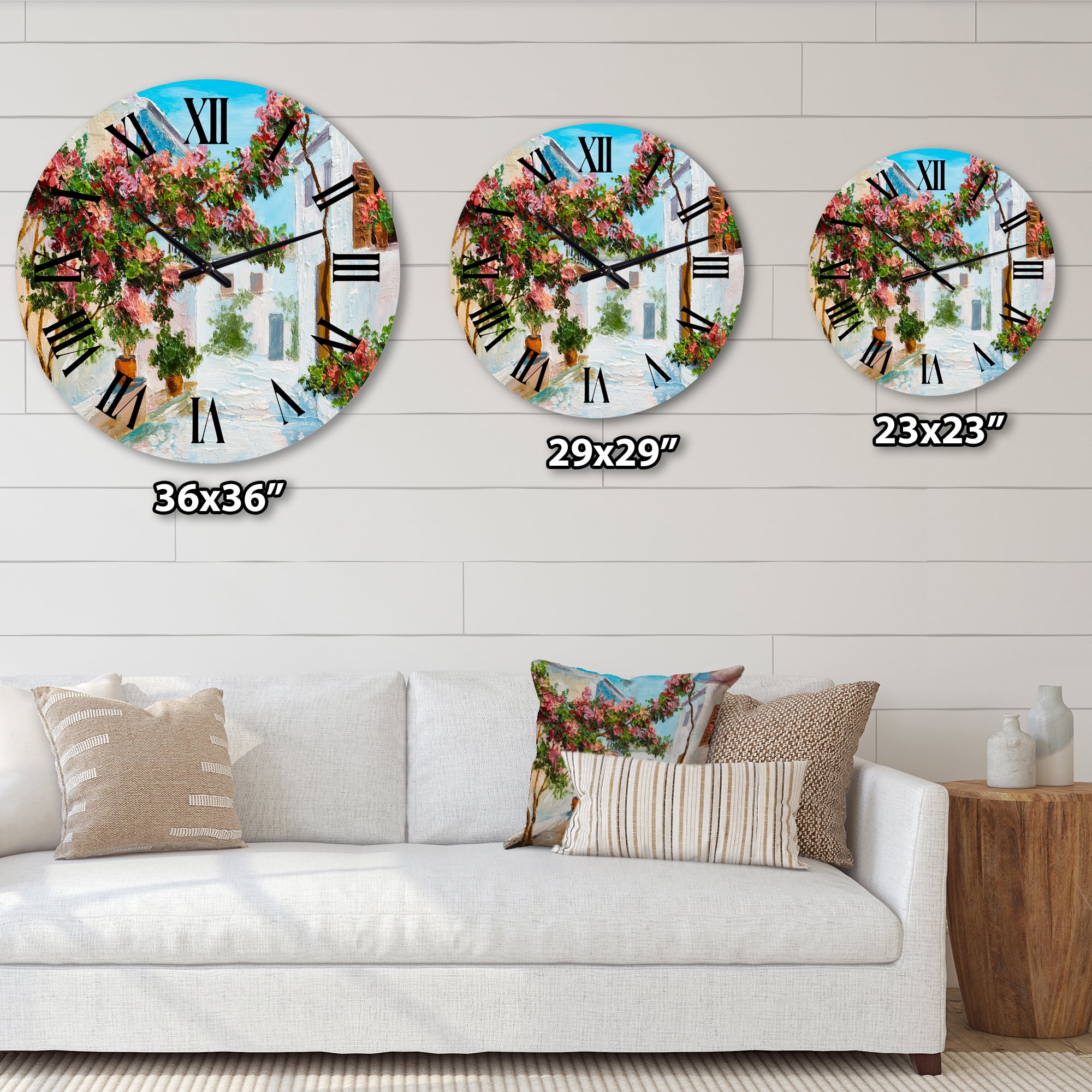 Designart 1 in Quartz Coastal Wall Clock