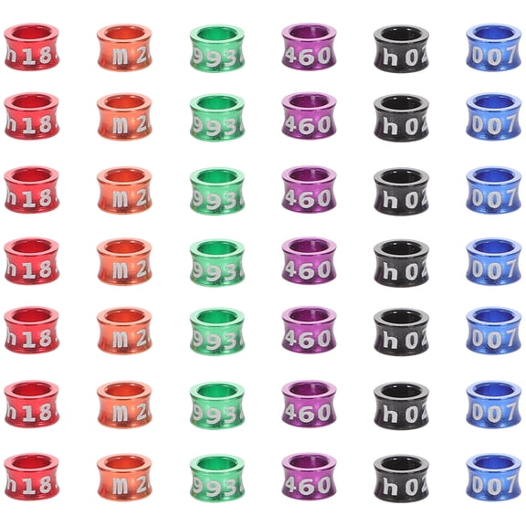 WEAVILUX Compact Lightweight Metal Bird Leg Bands for Pet Birds Use 50Pcs