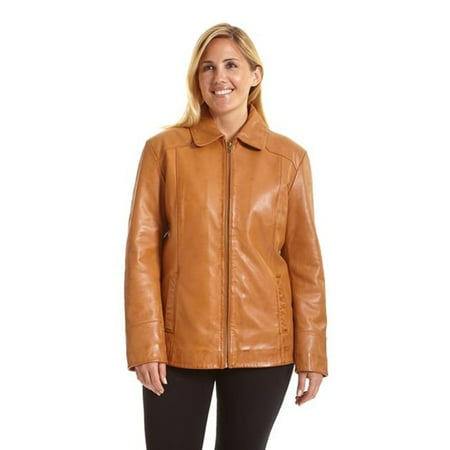 Excelled - EXcelled Women's Plus Lambskin Leather Scuba Jacket ...