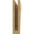 thumbnail image 4 of Ekena Millwork 3 1/2"W x 16"D x 16"H Funston Traditional Rough Cedar Woodgrain TimberThane Bracket, Primed Tan, 4 of 7