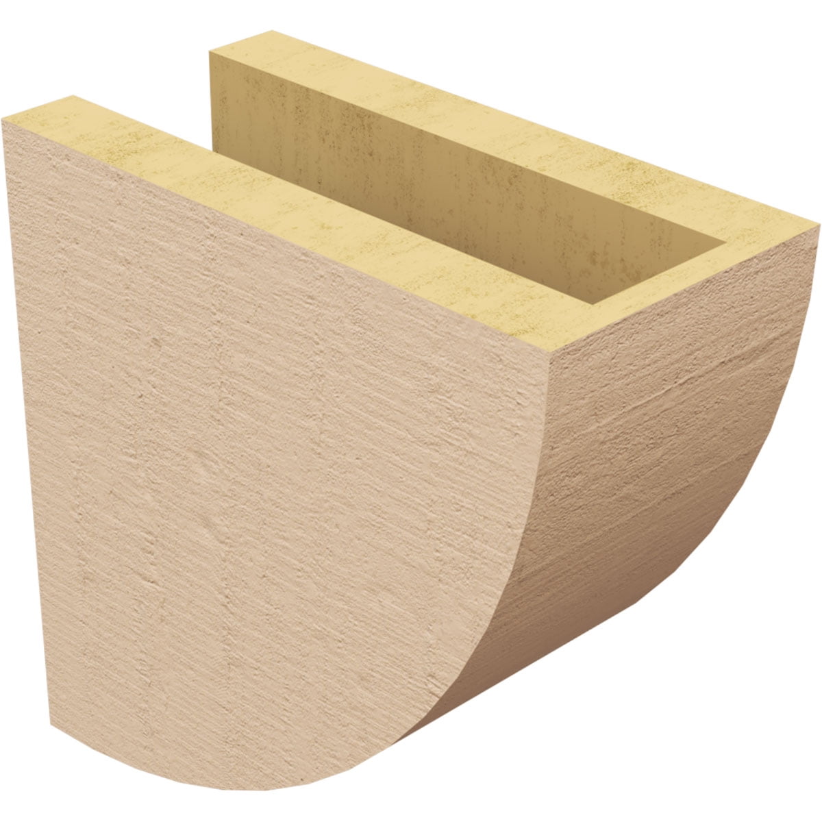 4"W x 8"D x 8"H Classic Durham Rough Cedar Woodgrain TimberThane Corbel, Primed Tan