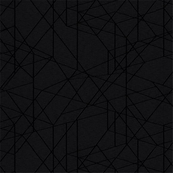 Crypton Rendition 9009 Contemporary Contract Woven Jacquard Fabric, Black Tie