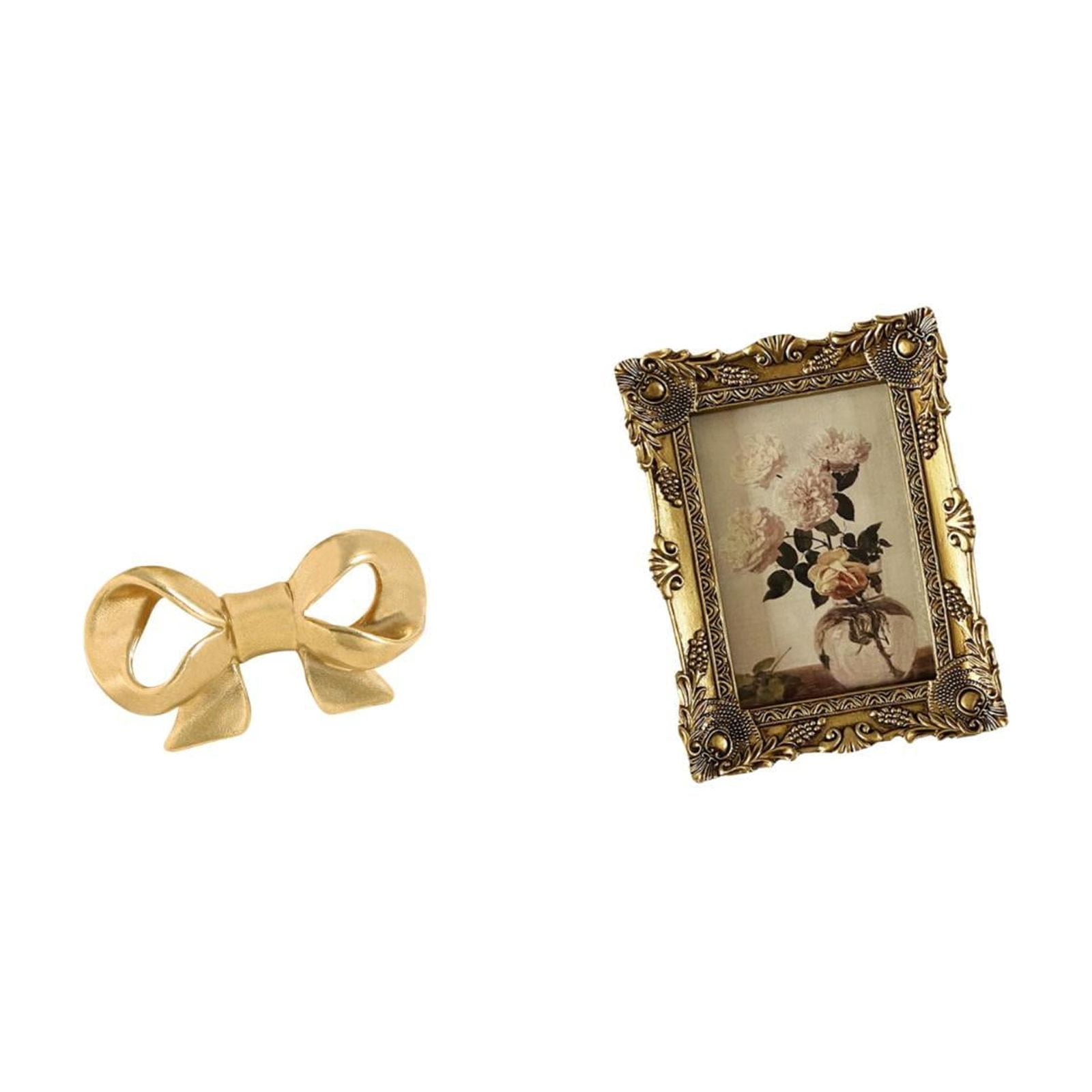 Brass Bowknot Furniture Handle Wardrobe Door Pull Antique Resin Material for Cupboard Drawer Wedding Events