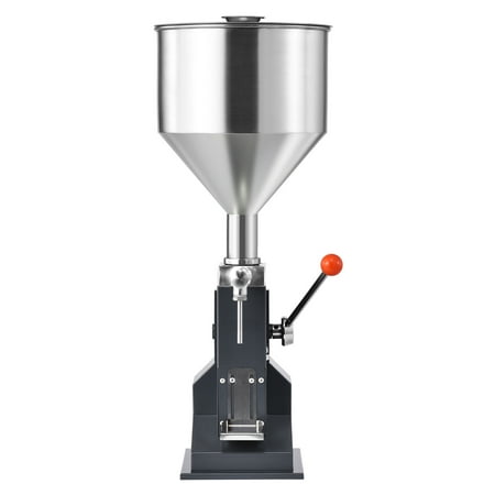 

SKYSHALO Hand-Operated Liquid Dispenser 5-50ml Range Customizable Fluid Filler Durable Stainless Construction Includes Hopper Ideal for Milk Water Juice Oils Shampoo Cosmetic Honey