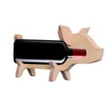 thumbnail image 2 of CMrtew Bottle Wooden Wine Rack Rustic Pig-Shaped Wine Bottle Holder for Countertop/Bar Cabinet, Farmhouse Home Decor with Non-Slip Base & Bottle Neck Guards, Handmade Wine Storage Shelf, 2 of 6