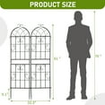 thumbnail image 4 of Rustproof Iron Garden Trellis Set of 2 – 16"x61" Plant Support Frame for Outdoor Garden & Patio, 4 of 17