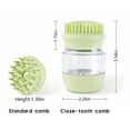 thumbnail image 4 of PENGXIANG Pet Multifunctional Bath Massage Brush Soft Silicone Dual Comb Head Can Store Bath Liquid For Dog and Cat Cleaning, 4 of 7