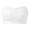 White, variant on Strapless Wireless Removable Padded Bandeau Bra Ribbed Stretch Heart Neck Anti Elastic Band Tube Top For Daily Lounge Summer Travel Casual Layering Outfits,Beige,L