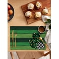 thumbnail image 2 of St. Patrick''s Day Placemats Set of 4,Washable Woven Burlap Cloth Fabric Placemat for Square/Rectangle/Round/Oval Dining Table,Easy Clean Place Mats Gradient Green Farmhouse Wood Grain, 2 of 6