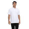 thumbnail image 3 of Zfeel Men's Breathable Polo Shirt, Casual Polo for Adult, Pure Stretch Polyester, White, L, 3 of 5