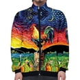 thumbnail image 3 of Nueva chaqueta con cremallera y estampado de estilo hawaiano de alta calidad para hombre, ropa de calle informal de manga larga, chaqueta holgada con gráficos lavados, 3 of 5