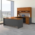 thumbnail image 2 of Carell Furniture 72" Transitional Wood U-Shape Desk with Hutch/Storage in Cherry, 2 of 7