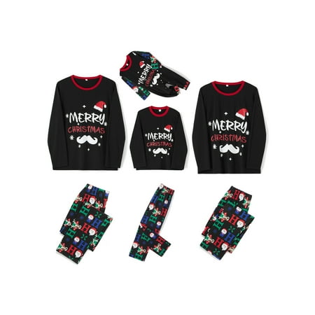 

wybzd Christmas Pjs Set Family Matching Pajamas Set Xmas Lounge Set Sleepwear Nightwear For Couples Kids Baby