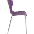 thumbnail image 6 of WYDK Ergonomic chairs available in a variety of colors，Contemporary Design Plastic Stack Chair,Modern,Office, living room, bedroom, for indoor use,Purple, 6 of 10