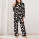thumbnail image 2 of Balery Skeleton Conjunto de Pijama con Estampado para Mujer, Conjunto de Dos Piezas con Manga Larga, Ropa de Dormir Suave con Bolsillos, Pijamas Cómodos-Medium, 2 of 7