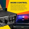 thumbnail image 3 of SoundAlert 100W Emergency Police Siren Kit [120-130dB Compact Speaker] [2 x 16A Switch Control] [Hands-Free Air Horn] [PTT Mic] [Radio Rebroadcast] Warning PA System for Emergency Vehicle Trucks Cars, 3 of 9