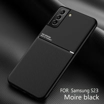 ELEHOLD for Samsung Galaxy S23 5G Slim Case, TPU Bumper   PC Fashion Diagonal Line Skin Touch Luxury Elegant Lightweight Magnetic Shockproof Non-Slip Soft Grip Flexible Ultra-Thin Case,Black