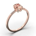 thumbnail image 3 of Beautiful Unique Art Deco 1.50 Carat Oval Cut Morganite And Diamond Moissanite Engagement Ring, Classic Wedding Ring in 10k Solid Rose Gold, Gift For Her, Girlfriend, Promise Ring, Anniversary Ring, 3 of 3