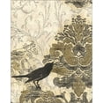 thumbnail image 2 of Vess, June Erica 12x14 White Modern Wood Framed Museum Art Print Titled - Damask Songbird II, 2 of 4