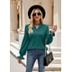 thumbnail image 5 of Blusa elegante de mujer, manga larga, jersey con cuello en V, túnica, 5 of 7