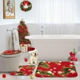 thumbnail image 7 of Christmas Tree Bathroom Rug and Mat Set 3 Piece, Red Snowflake Ball Pine Winter Snow Bathroom Rugs Non Slip, Absorbent Microfiber Memory Foam Bath Mat Machine Washable, 7 of 7