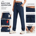 thumbnail image 4 of YAPPO Women's Hiking Pants Lightweight Quick Dry Cargo Pants, Water Resistant UPF 50+ Travel Outdoor Pants with 5 Zipper Pockets, 4 of 9
