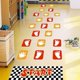 thumbnail image 1 of Footprint & Palm Lattice Floor Sticker Wall Decals, Colorful Feet Puzzle Hopscotch Game Start Wall Stickers, Removable Diy Art Ground Corridor Wallpap, 1 of 5