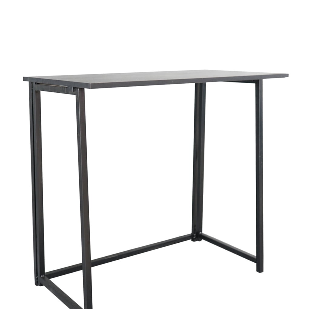 Collapsible Computer Desk Folding Writing Table Black Portable Office Laptop Wood Workstation
