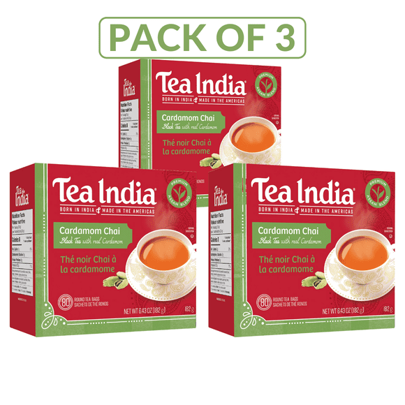 TEA INDIA CARDAMOM CHAI 182G X 3