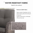 thumbnail image 6 of Lumiinofami 7 Piece Patio Fire Pit Sets, Outdoor Wicker Rattan Furniture Swivel Rocking Chairs and Side Tables Set with 30" Fire Pit Table for Backyard Porch Garden, Gray, 6 of 10