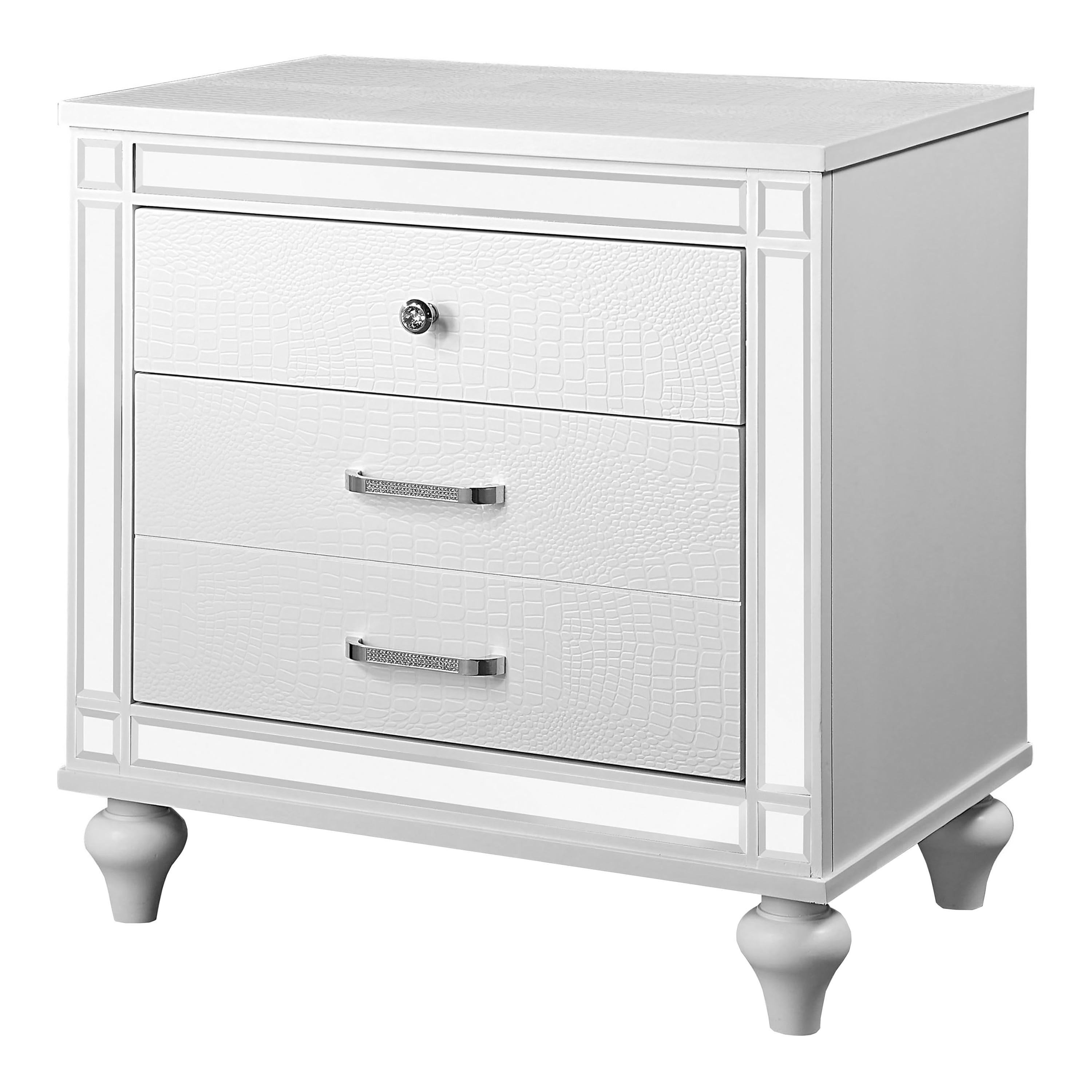 Furniture of America Amana Adult Modern 2-Drawer Nightstand, White