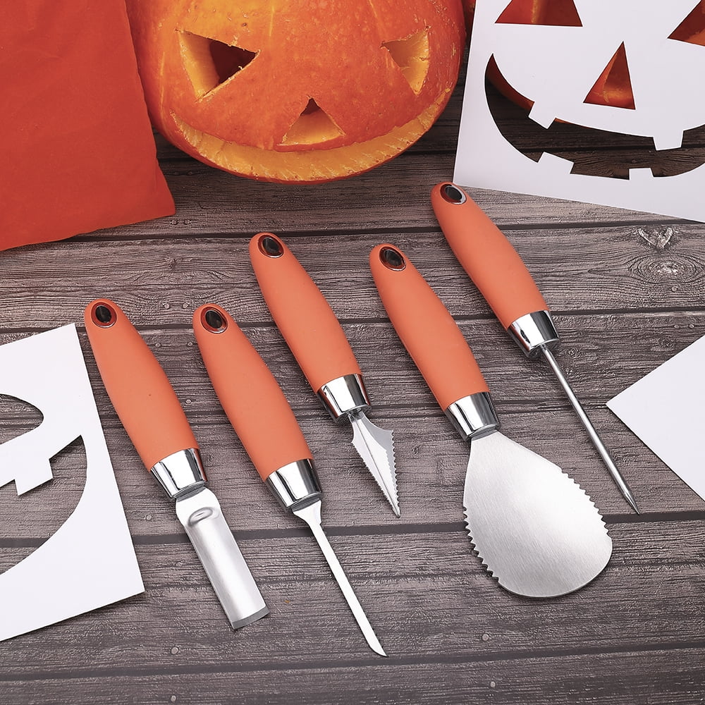 Professional Pumpkin Carving Kit - Heavy Duty Stainless Steel Tools and ...