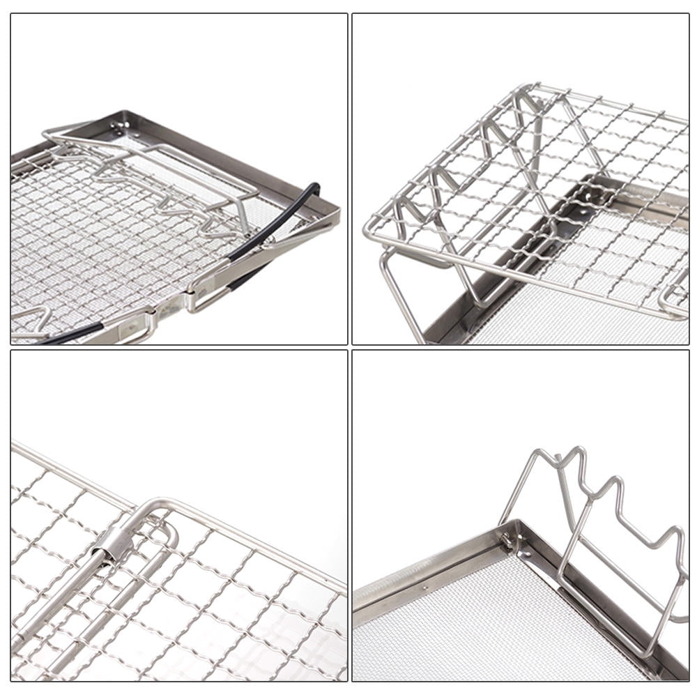 Xirurus Portable Stainless Steel Camp Toaster – Fold‑Flat, Heat‑Resistant Bread Rack for Hiking, Picnics & Outdoor Cooking