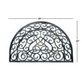 thumbnail image 4 of RugSmith Nickel Moulded Vines Half-round Rubber Doormat, 24"x36", 4 of 5