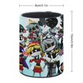 thumbnail image 2 of Drones Asesinos -theme Cylinder Pen Holder Pencil Organizer with Flannel Lining PVC Leather Material Cardboard Base for study work 10*8CM, 2 of 6