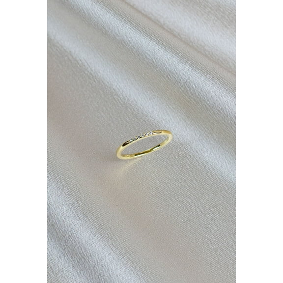Thin CZ Minimalist Gold Ring