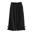 thumbnail image 3 of Rvasteizo Girls Elastic Waist Pants Ruffled Hem High Waist Wide Leg Fall Winter 5-15Y Kids Trousers 13 Years, 3 of 5