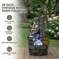 thumbnail image 4 of Nyddle 32" H Vintage Outdoor Water Fountain,Weather-Resistant Resin Freestanding Water Feature Pump Decor for Patio Garden Backyard Yard Home,Grey, 4 of 10